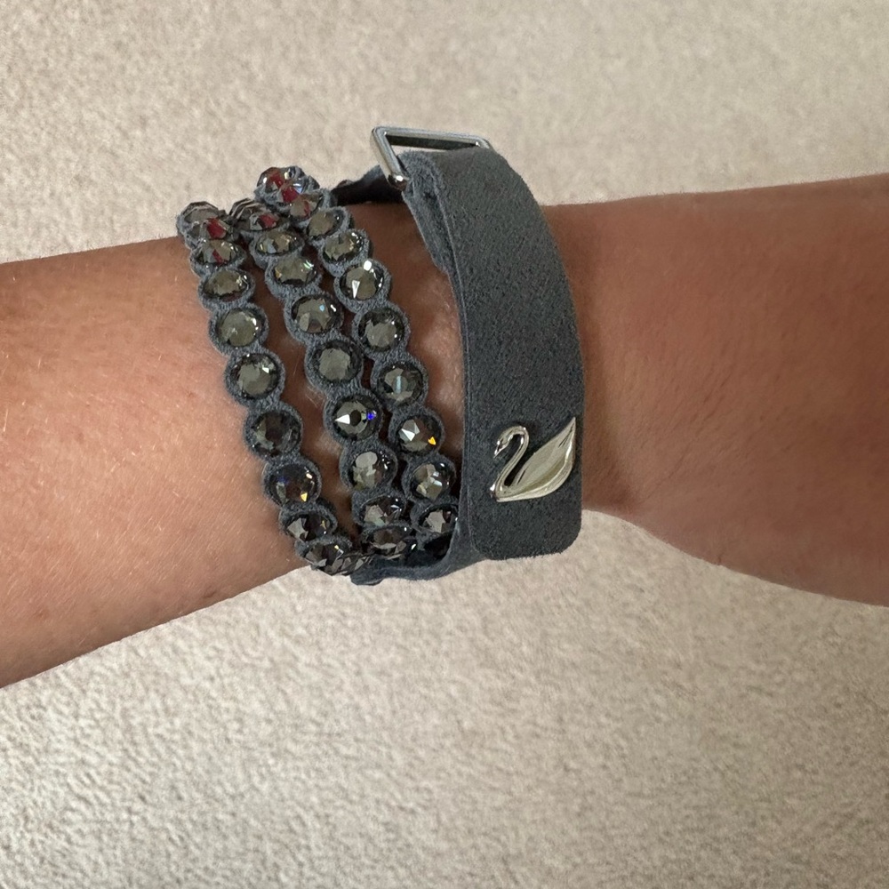 Swarovski Gray Crystal Wrap Bracelet